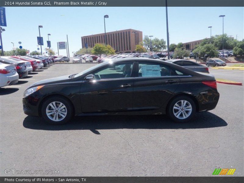 Phantom Black Metallic / Gray 2014 Hyundai Sonata GLS