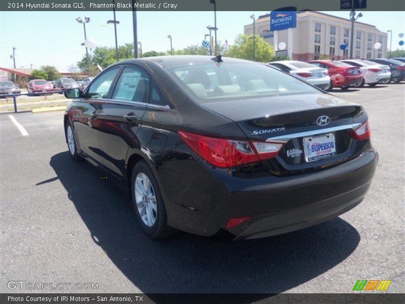 Phantom Black Metallic / Gray 2014 Hyundai Sonata GLS