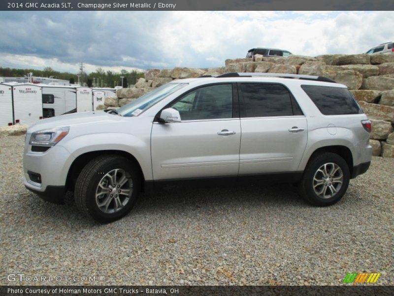 Champagne Silver Metallic / Ebony 2014 GMC Acadia SLT