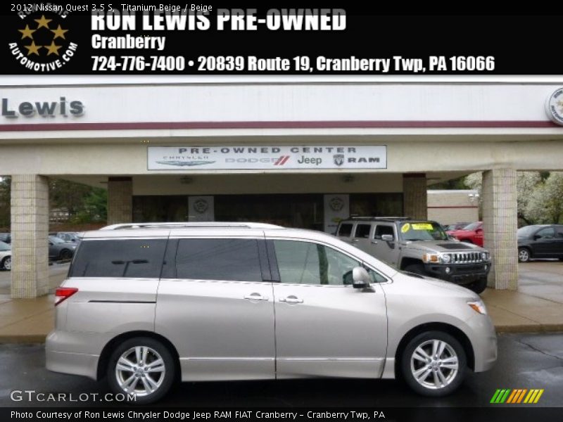 Titanium Beige / Beige 2012 Nissan Quest 3.5 S