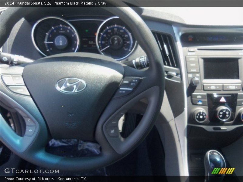 Phantom Black Metallic / Gray 2014 Hyundai Sonata GLS