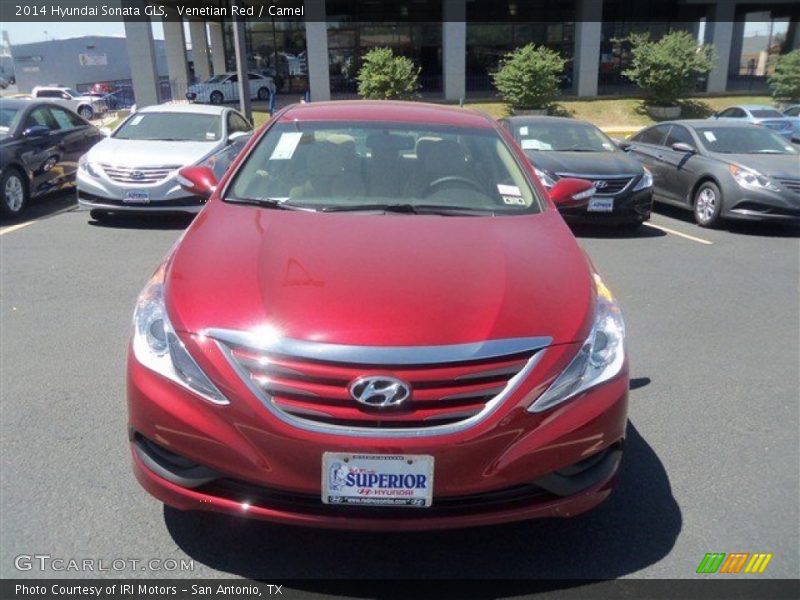 Venetian Red / Camel 2014 Hyundai Sonata GLS