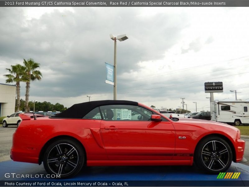 Race Red / California Special Charcoal Black/Miko-suede Inserts 2013 Ford Mustang GT/CS California Special Convertible