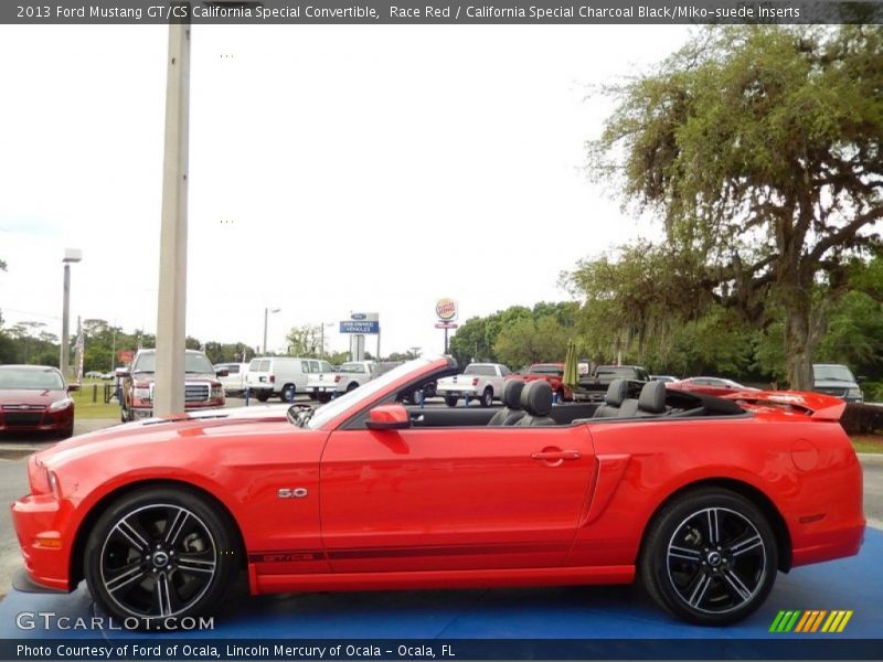 Race Red / California Special Charcoal Black/Miko-suede Inserts 2013 Ford Mustang GT/CS California Special Convertible