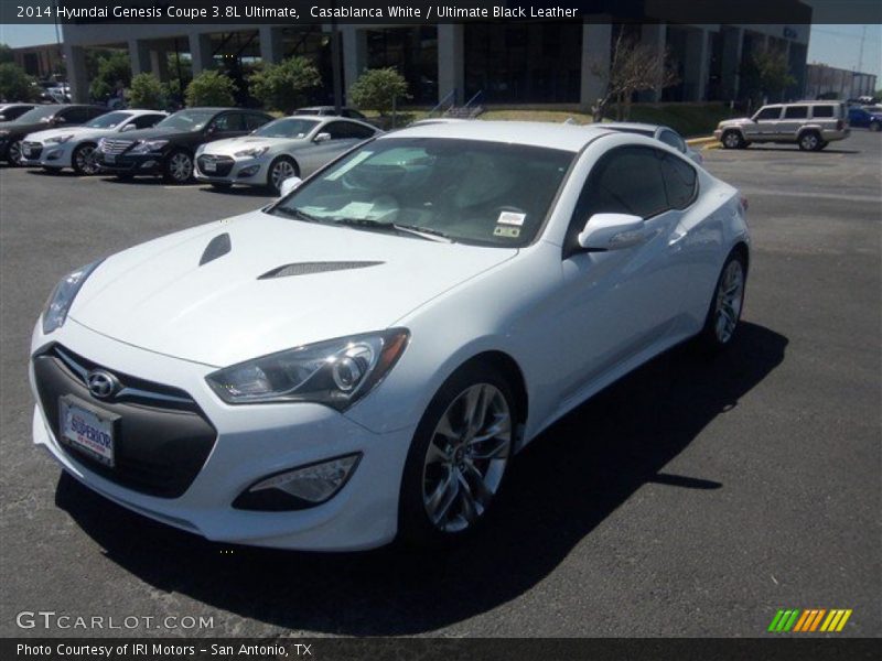 Casablanca White / Ultimate Black Leather 2014 Hyundai Genesis Coupe 3.8L Ultimate