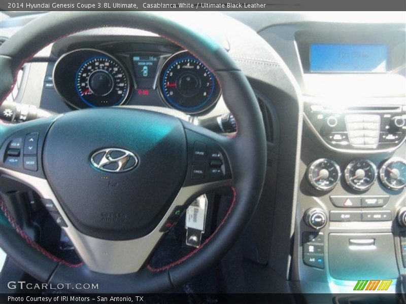 Casablanca White / Ultimate Black Leather 2014 Hyundai Genesis Coupe 3.8L Ultimate