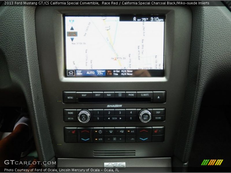 Controls of 2013 Mustang GT/CS California Special Convertible