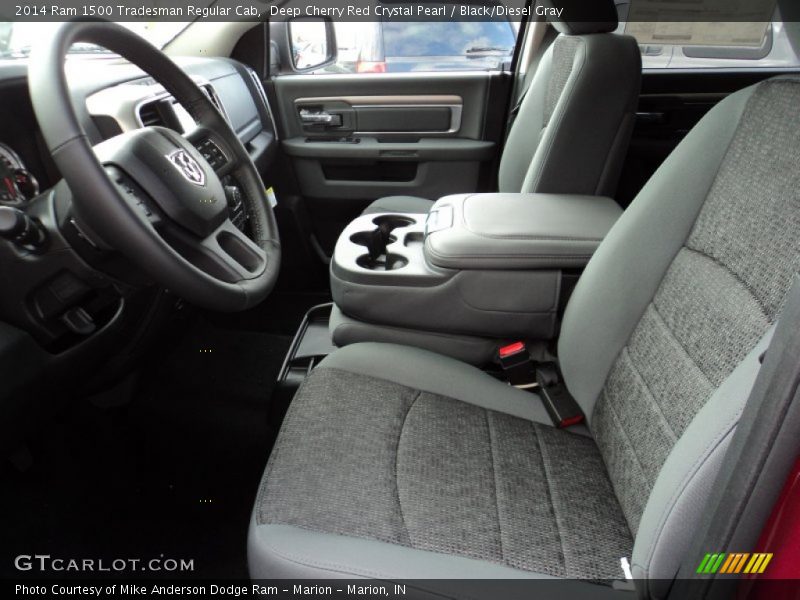 Deep Cherry Red Crystal Pearl / Black/Diesel Gray 2014 Ram 1500 Tradesman Regular Cab