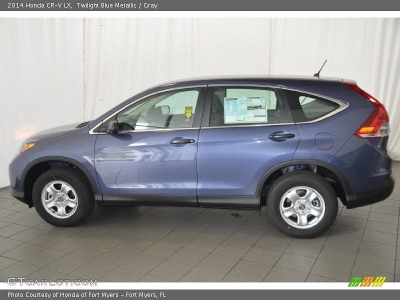 Twilight Blue Metallic / Gray 2014 Honda CR-V LX