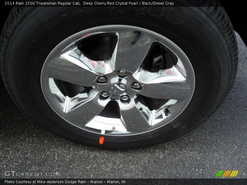 Deep Cherry Red Crystal Pearl / Black/Diesel Gray 2014 Ram 1500 Tradesman Regular Cab