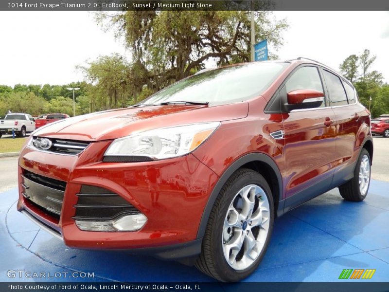 Sunset / Medium Light Stone 2014 Ford Escape Titanium 2.0L EcoBoost