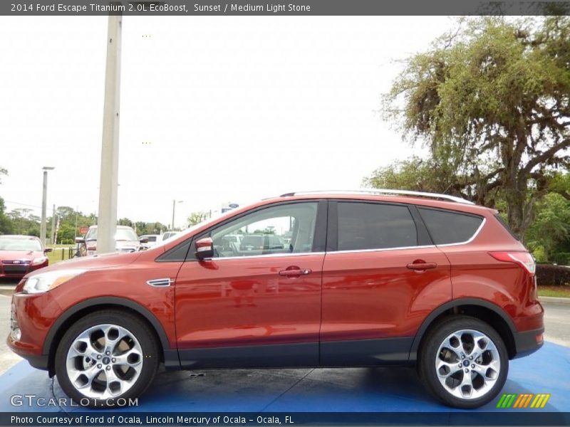 Sunset / Medium Light Stone 2014 Ford Escape Titanium 2.0L EcoBoost
