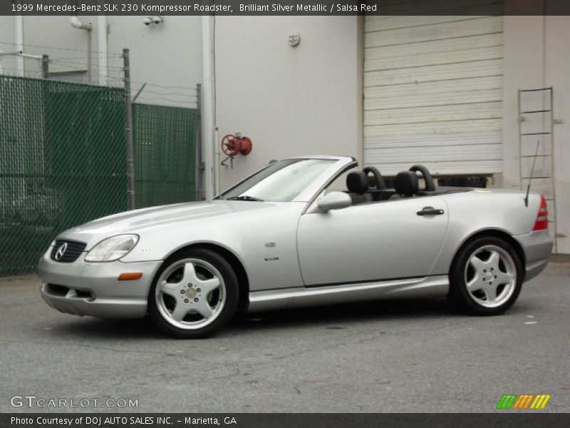 Brilliant Silver Metallic / Salsa Red 1999 Mercedes-Benz SLK 230 Kompressor Roadster