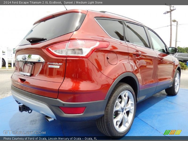 Sunset / Medium Light Stone 2014 Ford Escape Titanium 2.0L EcoBoost