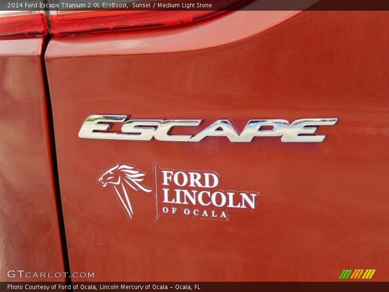 Sunset / Medium Light Stone 2014 Ford Escape Titanium 2.0L EcoBoost