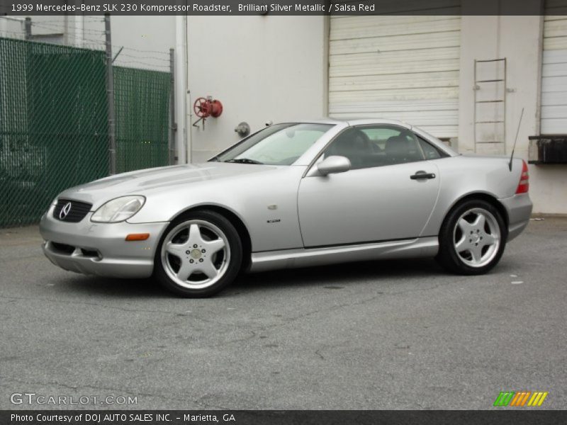 Brilliant Silver Metallic / Salsa Red 1999 Mercedes-Benz SLK 230 Kompressor Roadster