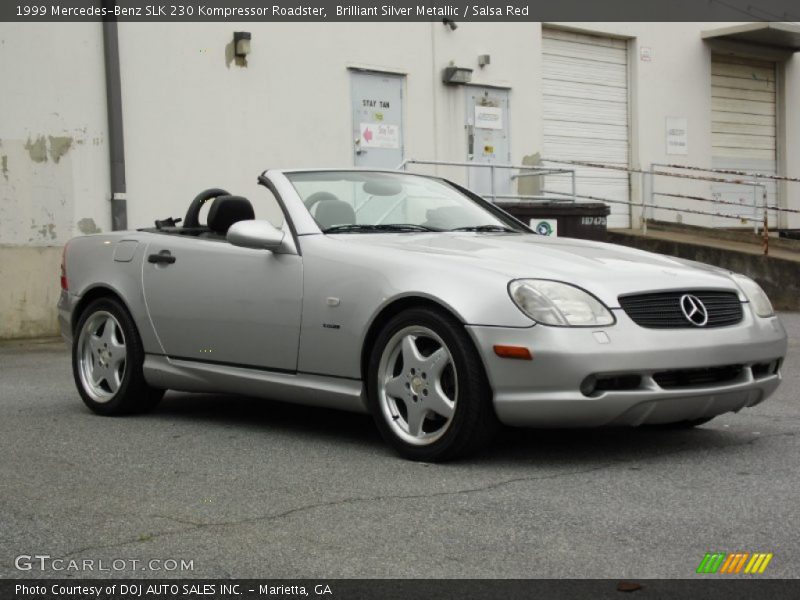 Brilliant Silver Metallic / Salsa Red 1999 Mercedes-Benz SLK 230 Kompressor Roadster