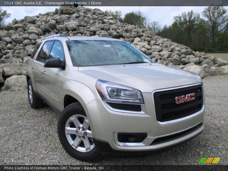 Champagne Silver Metallic / Ebony 2014 GMC Acadia SLE