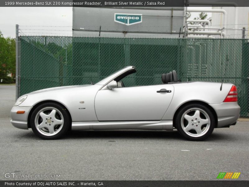 Brilliant Silver Metallic / Salsa Red 1999 Mercedes-Benz SLK 230 Kompressor Roadster