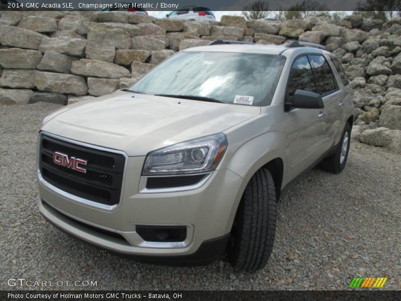 Champagne Silver Metallic / Ebony 2014 GMC Acadia SLE