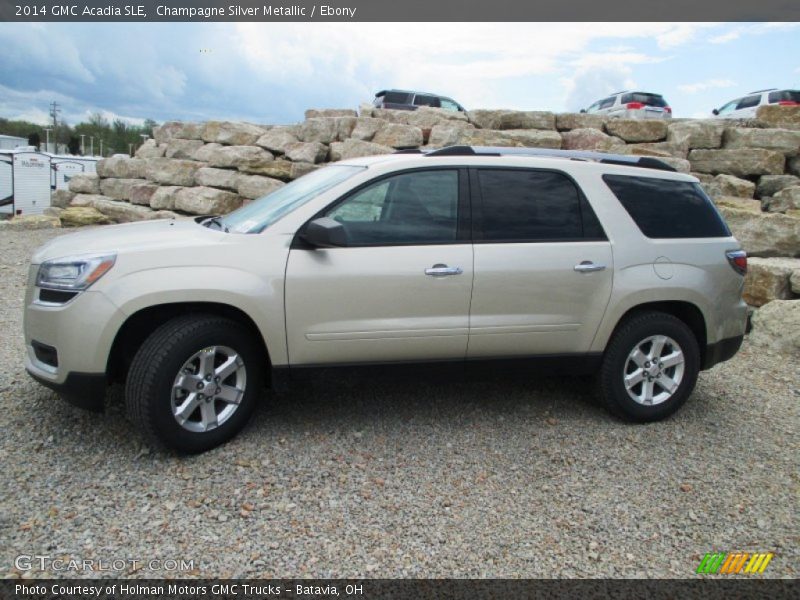 Champagne Silver Metallic / Ebony 2014 GMC Acadia SLE