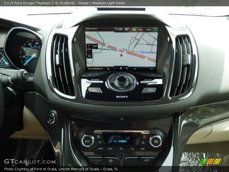 Sunset / Medium Light Stone 2014 Ford Escape Titanium 2.0L EcoBoost