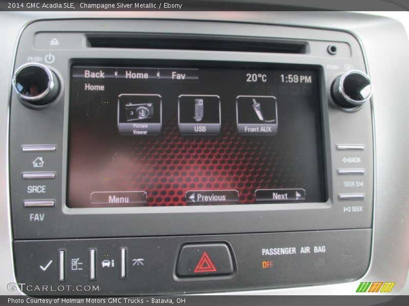 Champagne Silver Metallic / Ebony 2014 GMC Acadia SLE