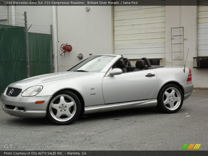 Brilliant Silver Metallic / Salsa Red 1999 Mercedes-Benz SLK 230 Kompressor Roadster