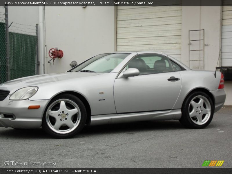 Brilliant Silver Metallic / Salsa Red 1999 Mercedes-Benz SLK 230 Kompressor Roadster