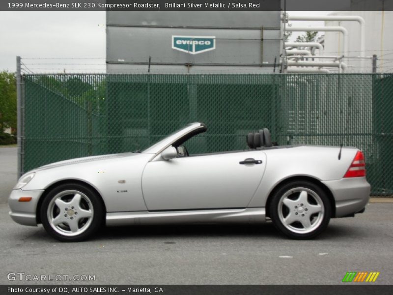 Brilliant Silver Metallic / Salsa Red 1999 Mercedes-Benz SLK 230 Kompressor Roadster