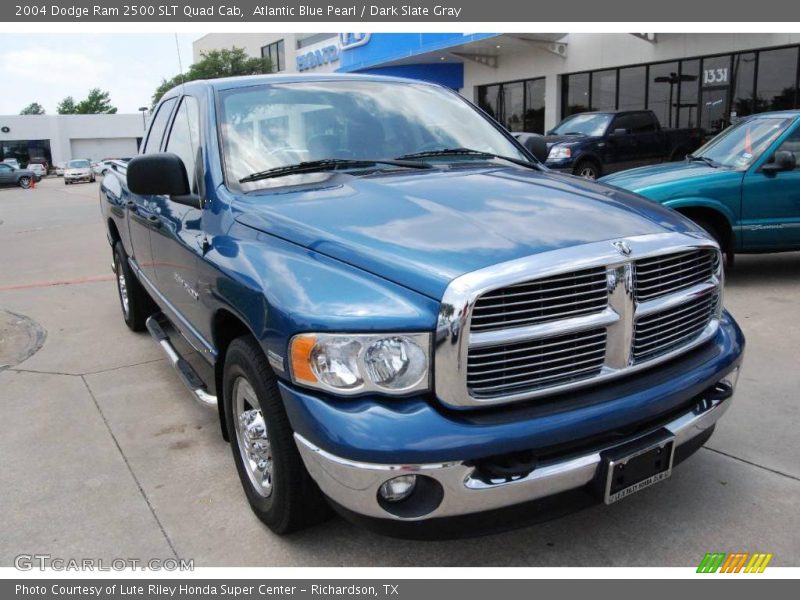 Atlantic Blue Pearl / Dark Slate Gray 2004 Dodge Ram 2500 SLT Quad Cab