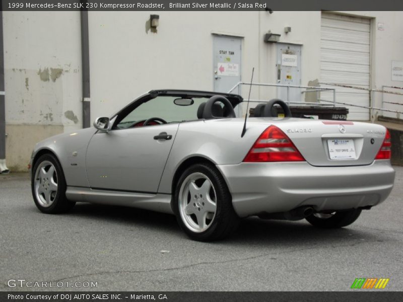 Brilliant Silver Metallic / Salsa Red 1999 Mercedes-Benz SLK 230 Kompressor Roadster