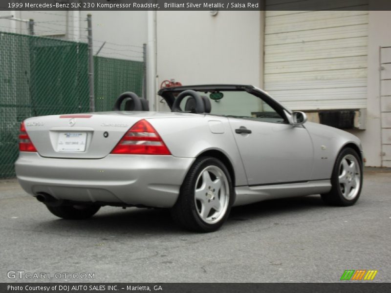 Brilliant Silver Metallic / Salsa Red 1999 Mercedes-Benz SLK 230 Kompressor Roadster
