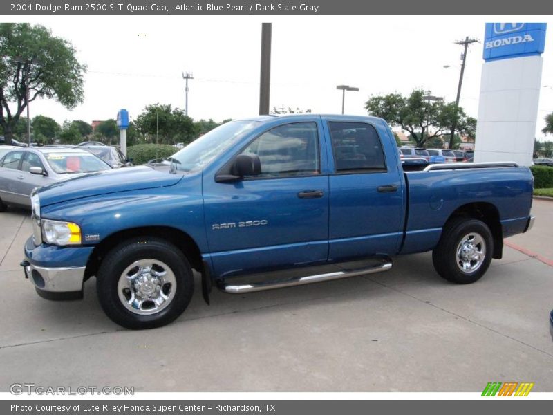 Atlantic Blue Pearl / Dark Slate Gray 2004 Dodge Ram 2500 SLT Quad Cab