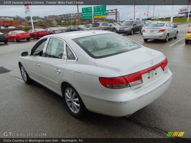 Powder White Pearl / Beige 2008 Hyundai Azera Limited