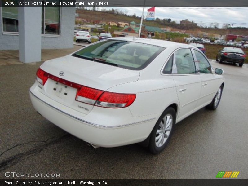Powder White Pearl / Beige 2008 Hyundai Azera Limited