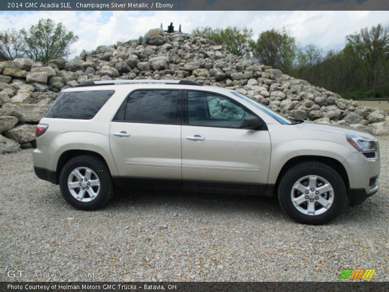 Champagne Silver Metallic / Ebony 2014 GMC Acadia SLE