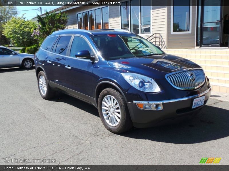 Ming Blue Metallic / Ebony Black/Ebony 2009 Buick Enclave CXL AWD