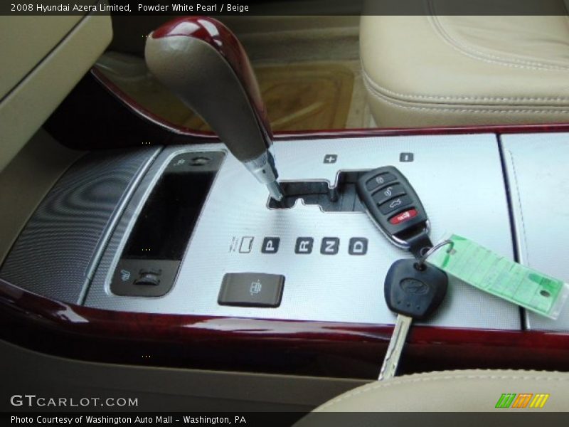 Powder White Pearl / Beige 2008 Hyundai Azera Limited