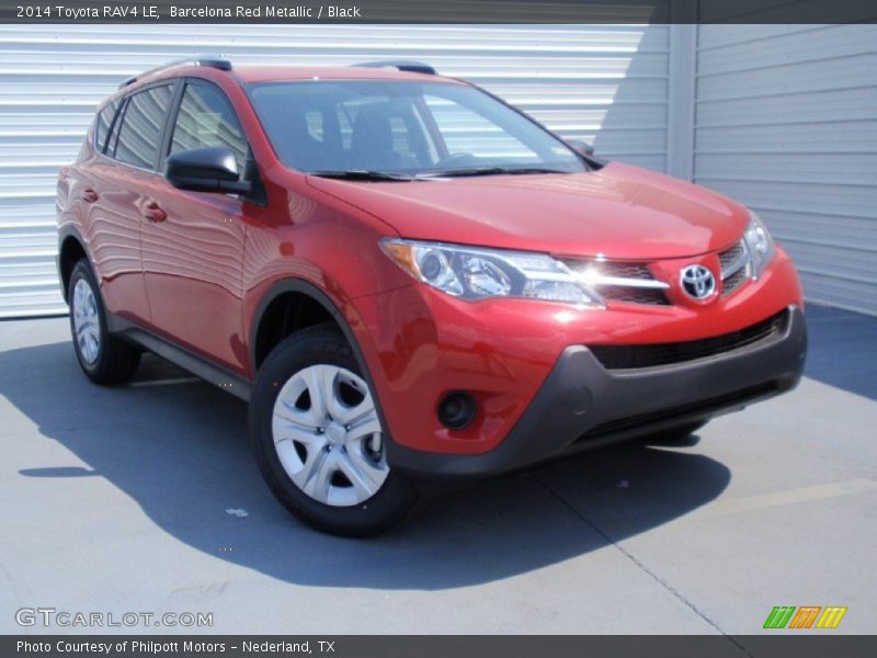 Barcelona Red Metallic / Black 2014 Toyota RAV4 LE