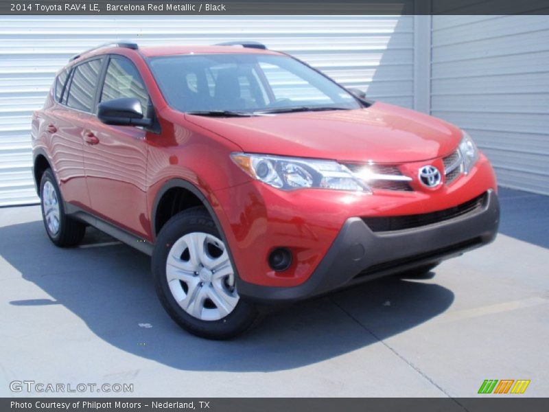 Barcelona Red Metallic / Black 2014 Toyota RAV4 LE