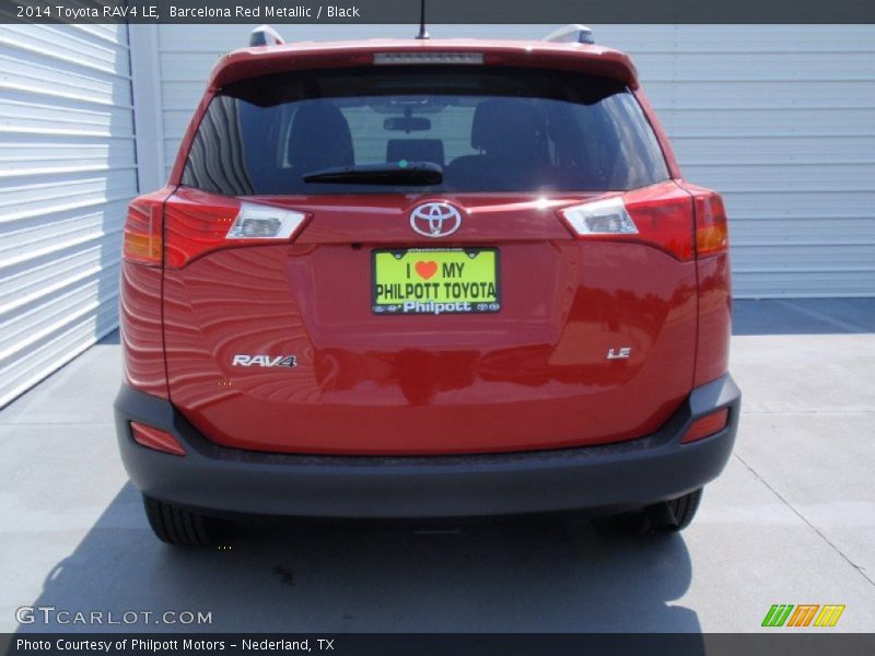 Barcelona Red Metallic / Black 2014 Toyota RAV4 LE