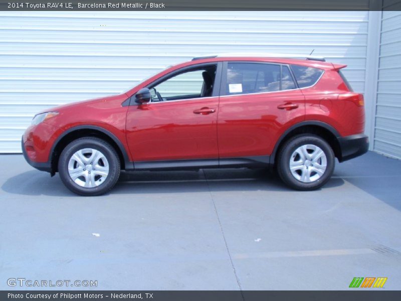 Barcelona Red Metallic / Black 2014 Toyota RAV4 LE