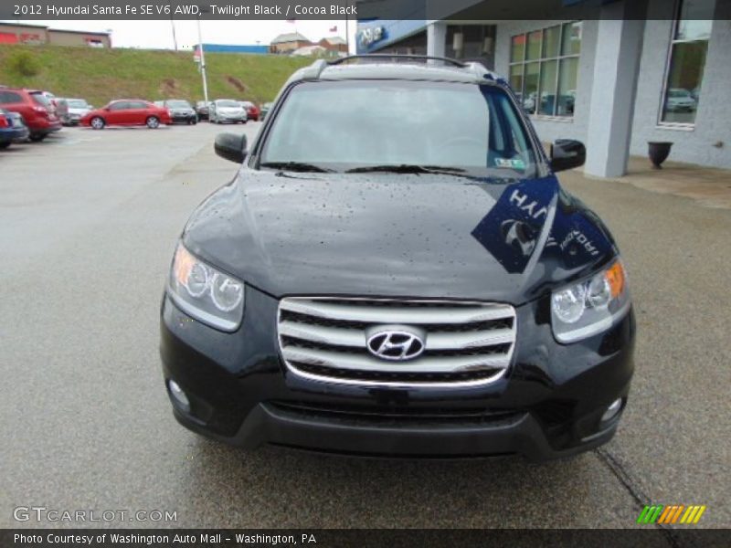 Twilight Black / Cocoa Black 2012 Hyundai Santa Fe SE V6 AWD