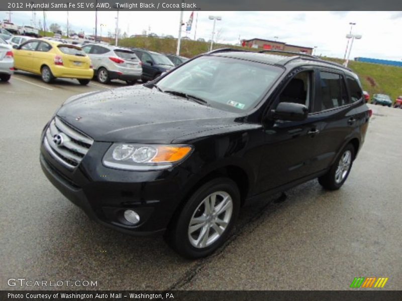 Twilight Black / Cocoa Black 2012 Hyundai Santa Fe SE V6 AWD