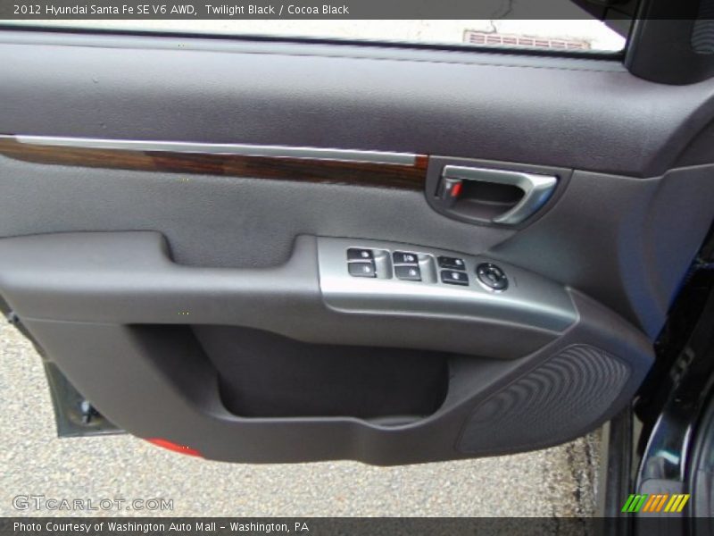 Twilight Black / Cocoa Black 2012 Hyundai Santa Fe SE V6 AWD
