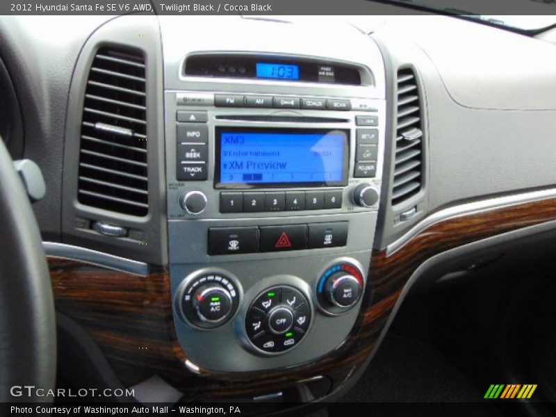 Twilight Black / Cocoa Black 2012 Hyundai Santa Fe SE V6 AWD