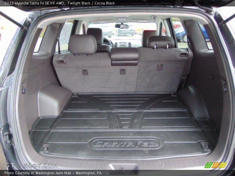 Twilight Black / Cocoa Black 2012 Hyundai Santa Fe SE V6 AWD
