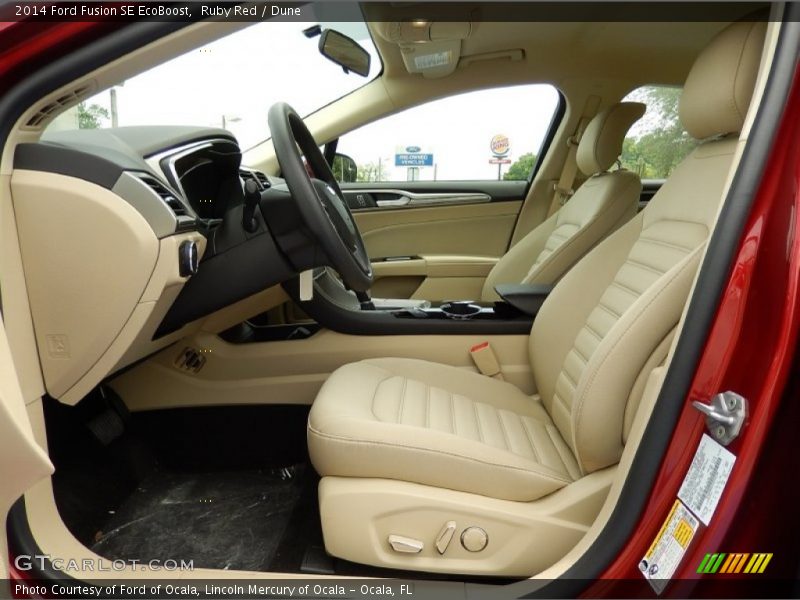 Ruby Red / Dune 2014 Ford Fusion SE EcoBoost