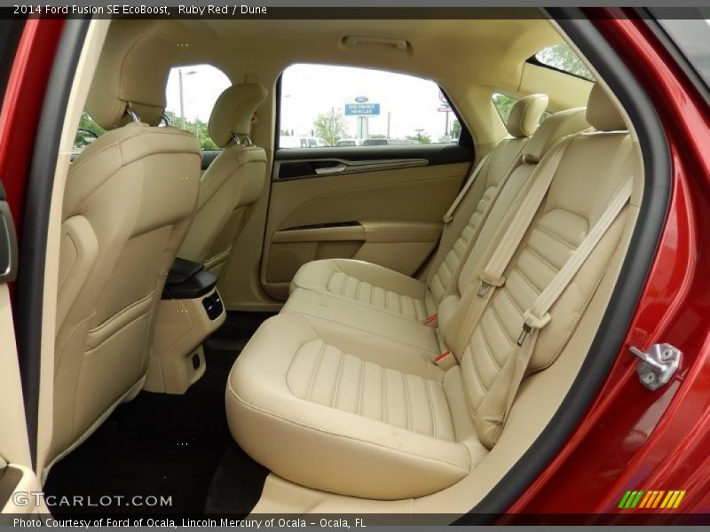 Ruby Red / Dune 2014 Ford Fusion SE EcoBoost